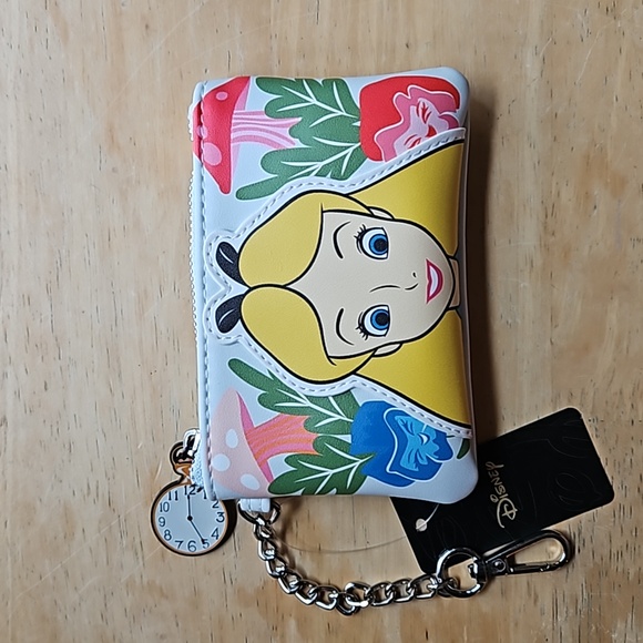 DISNEY BUCKLE-DOWN ALICE IN THE WONDERLAND COIN POUCH - Picture 12 of 12